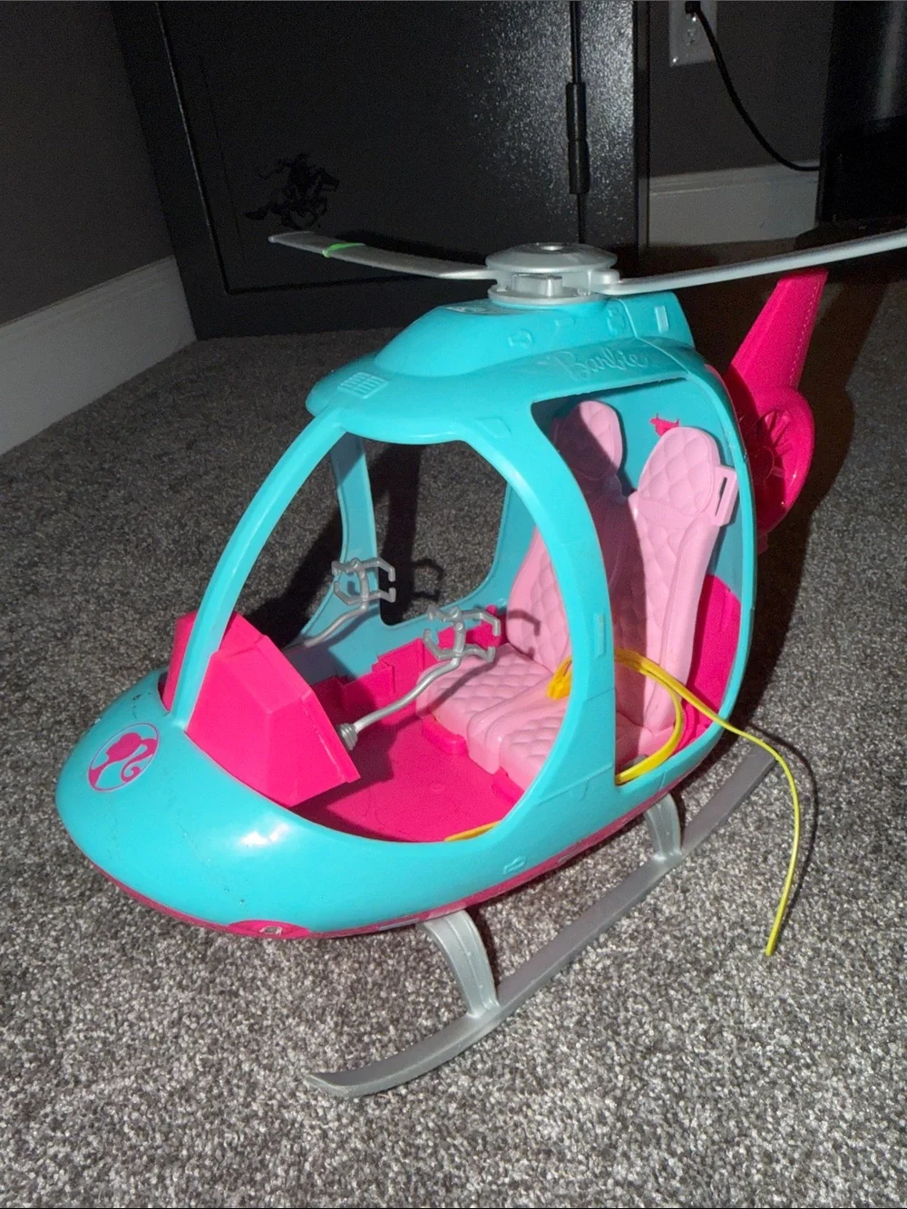 Barbie Toy Helicopter - Turquoise and Pink Play Helicopter